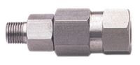 Racor giratorio recto inox. de 1/4"