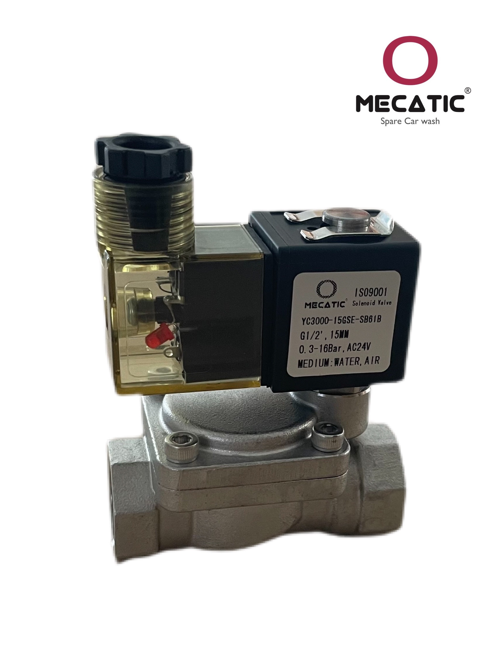 Solenoid valve stainless steel. 1/2" nc 24 V 50 Hz