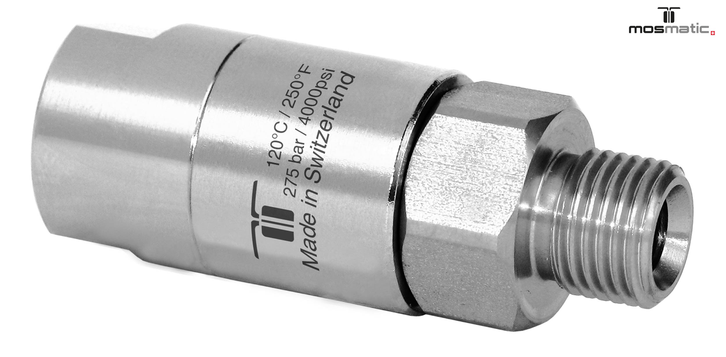 Racor giratorio recto 3/8" - 3/8" Mosmatic 2 rodamientos