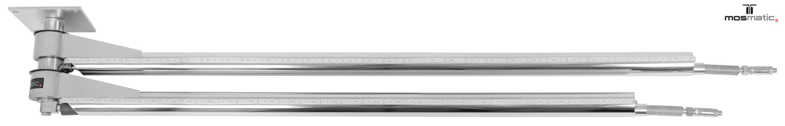 Brazo doble con led DDPbl sin caja control L1 2250-L2 2500