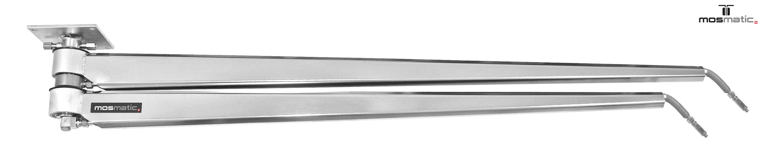 Brazo doble DDK hexagonal con manguera interior L1 1600-L2 1750