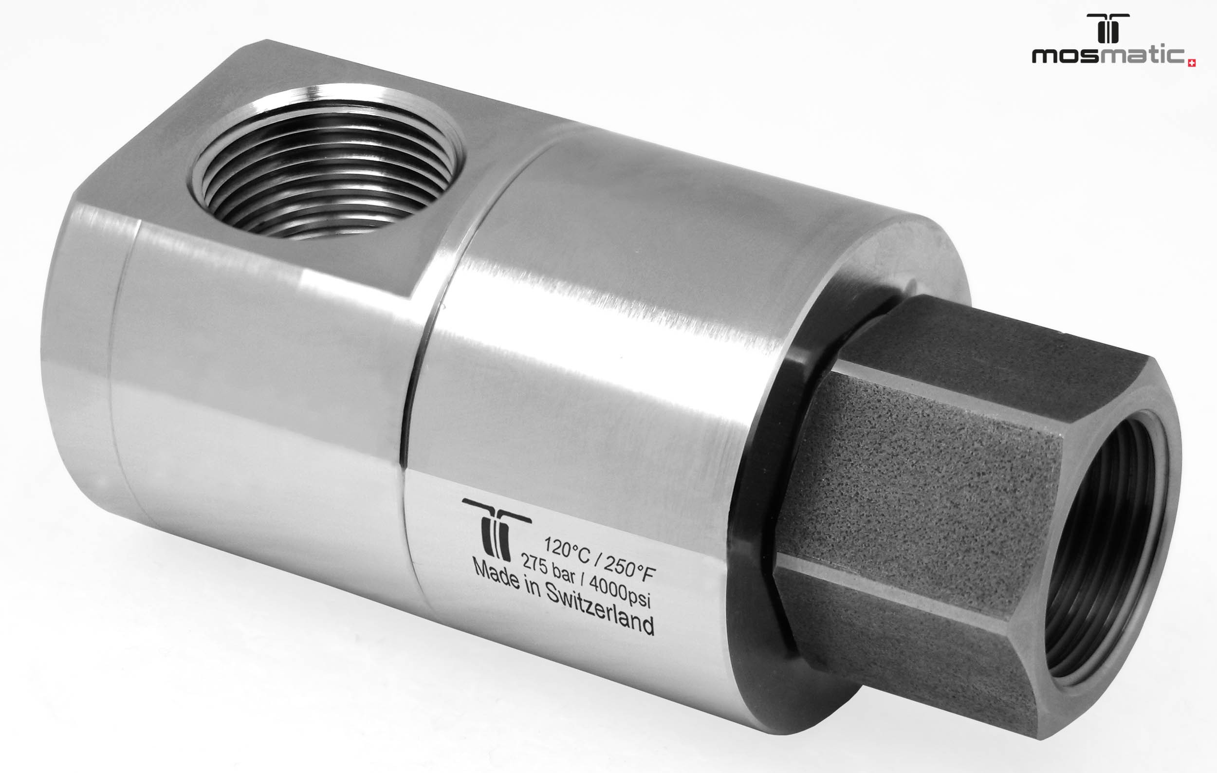 Racor 90º DGE de alto caudal G1 1/4"F-G1 1/4"F