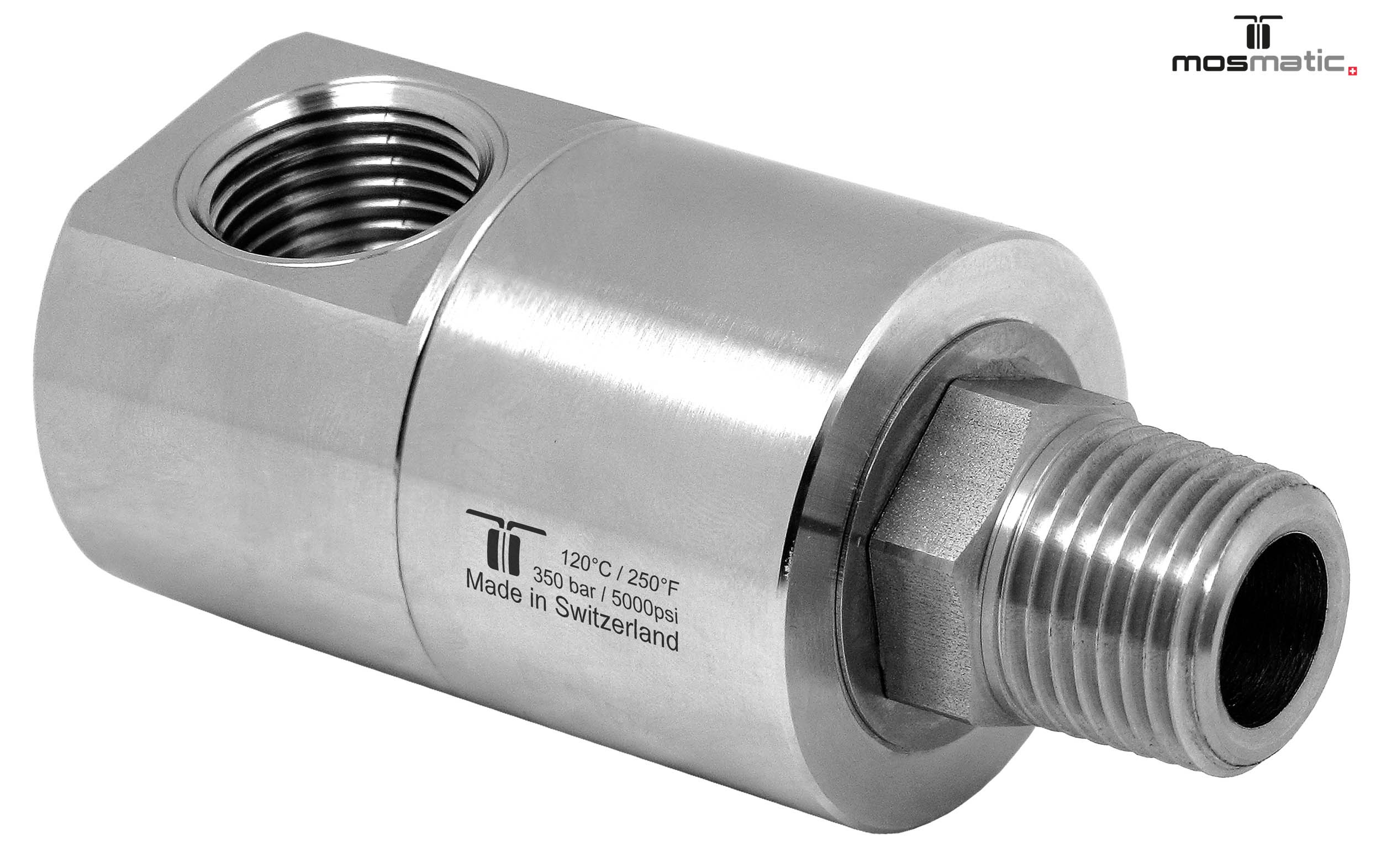Racor 90º DGEI de alto caudal 3 Rod. G1/2"F-G1/2"M