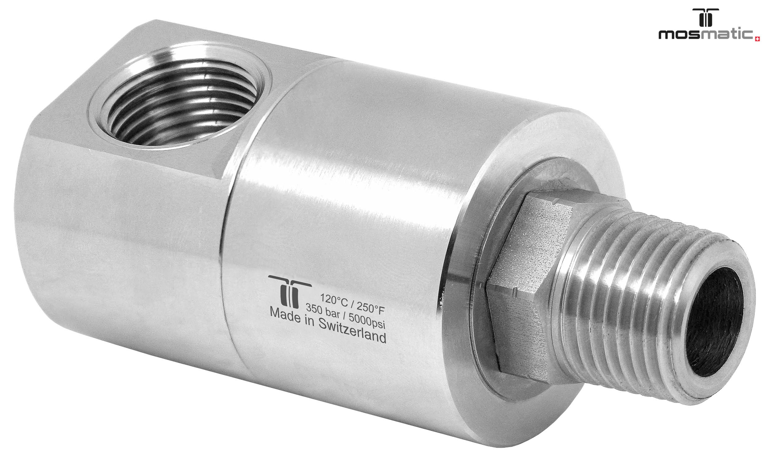 Racor 90º DGEI de alto caudal 3 Rod. G1 1/2"F-G1 1/2"M