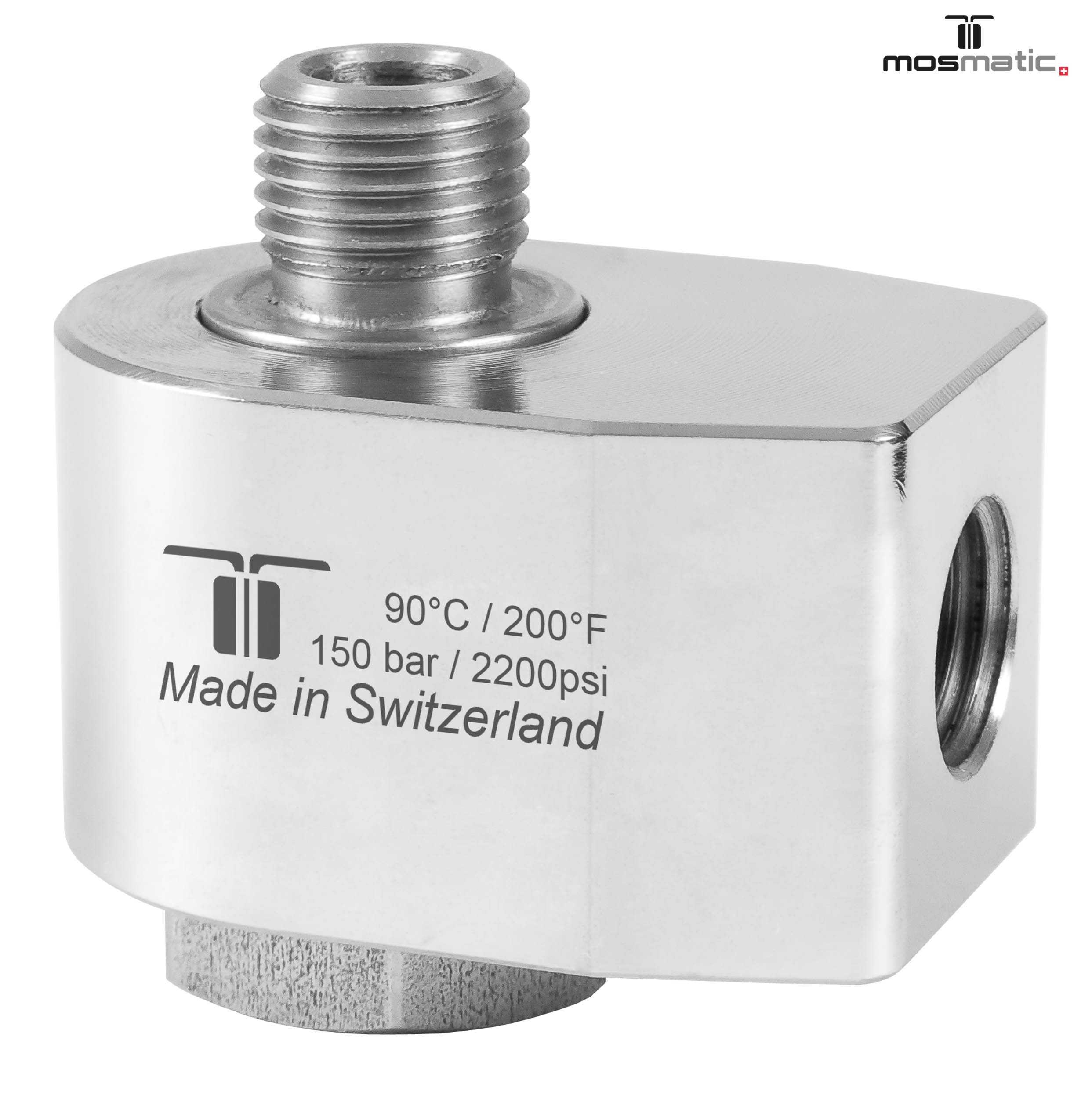 Racor giratorio 90º WDG G1/4"F-G1/4"M Cilíndrico NW7 275 bar