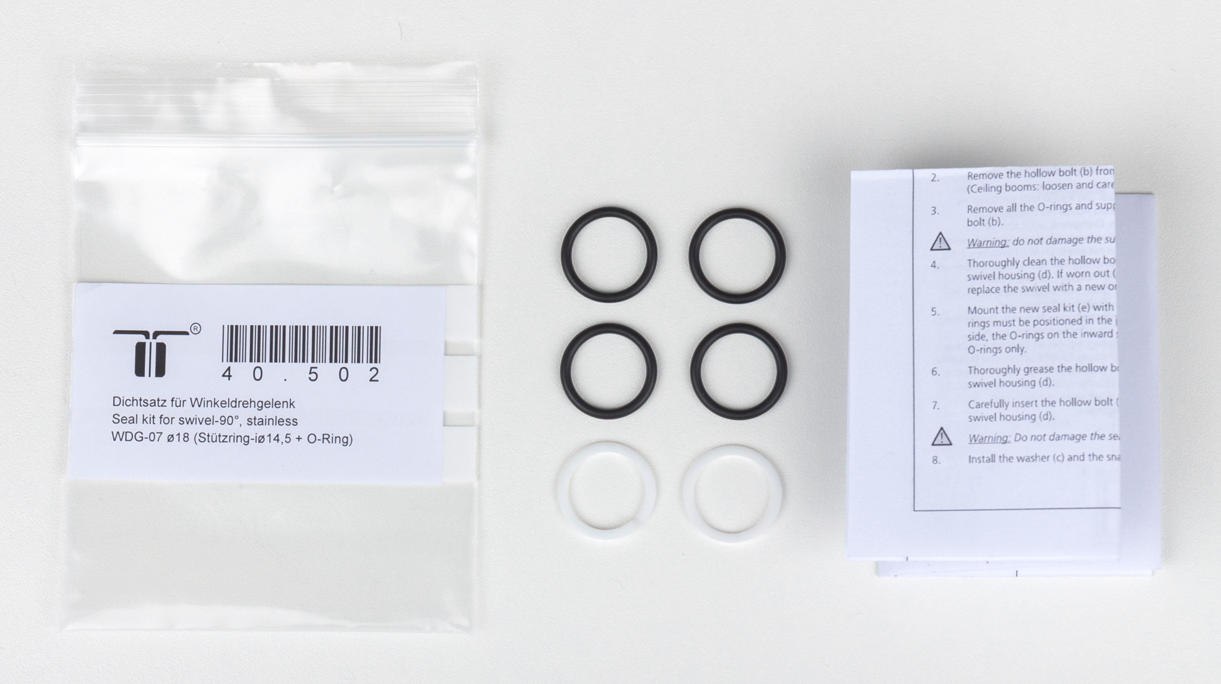Kit de reparación de racor giratorio de 90º Mosmatic - 40.502