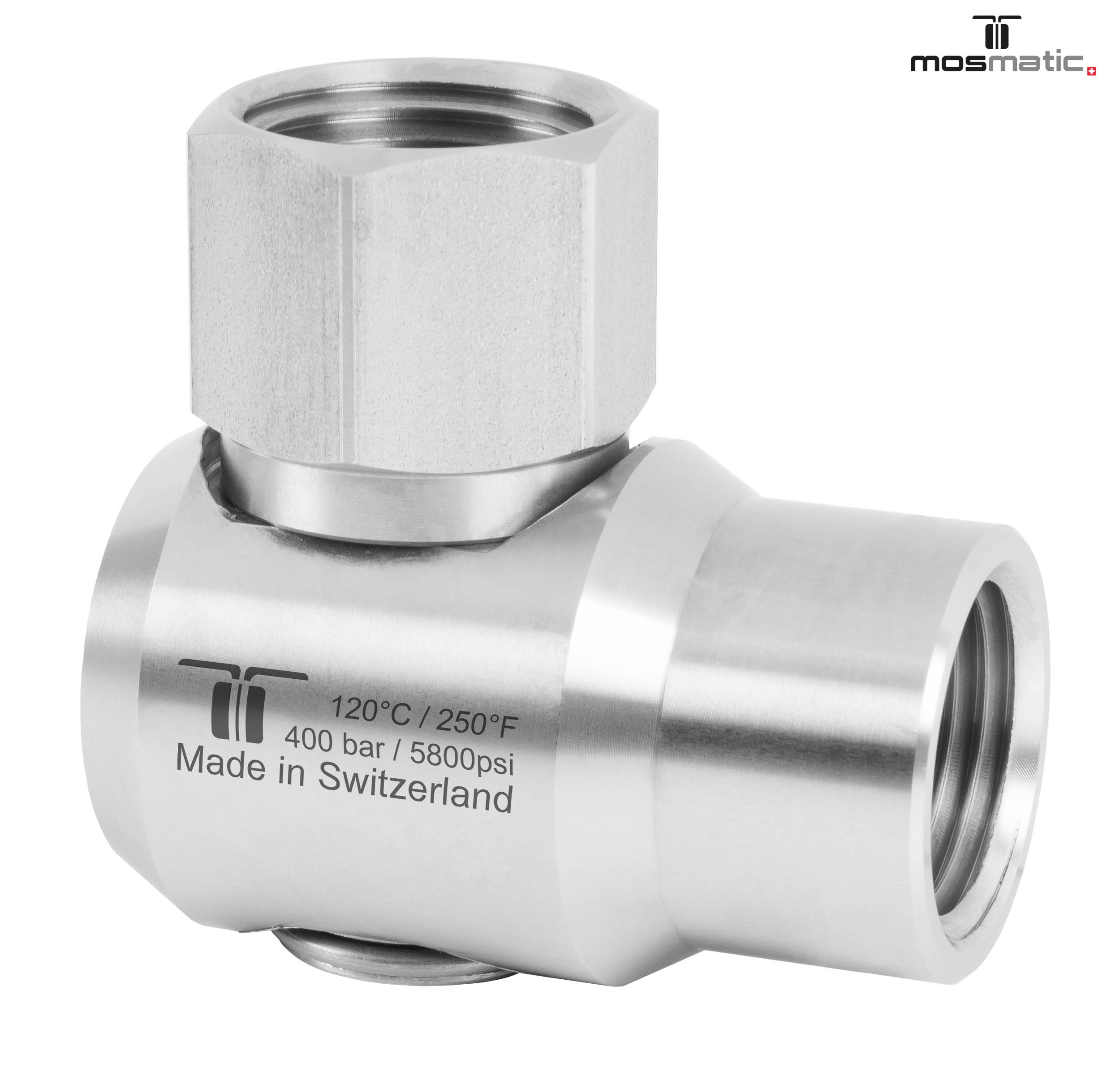 Racor 90º giratorio WDEI 400 bar G1/4"F-G1/4"F NW7 Caja 25 u.