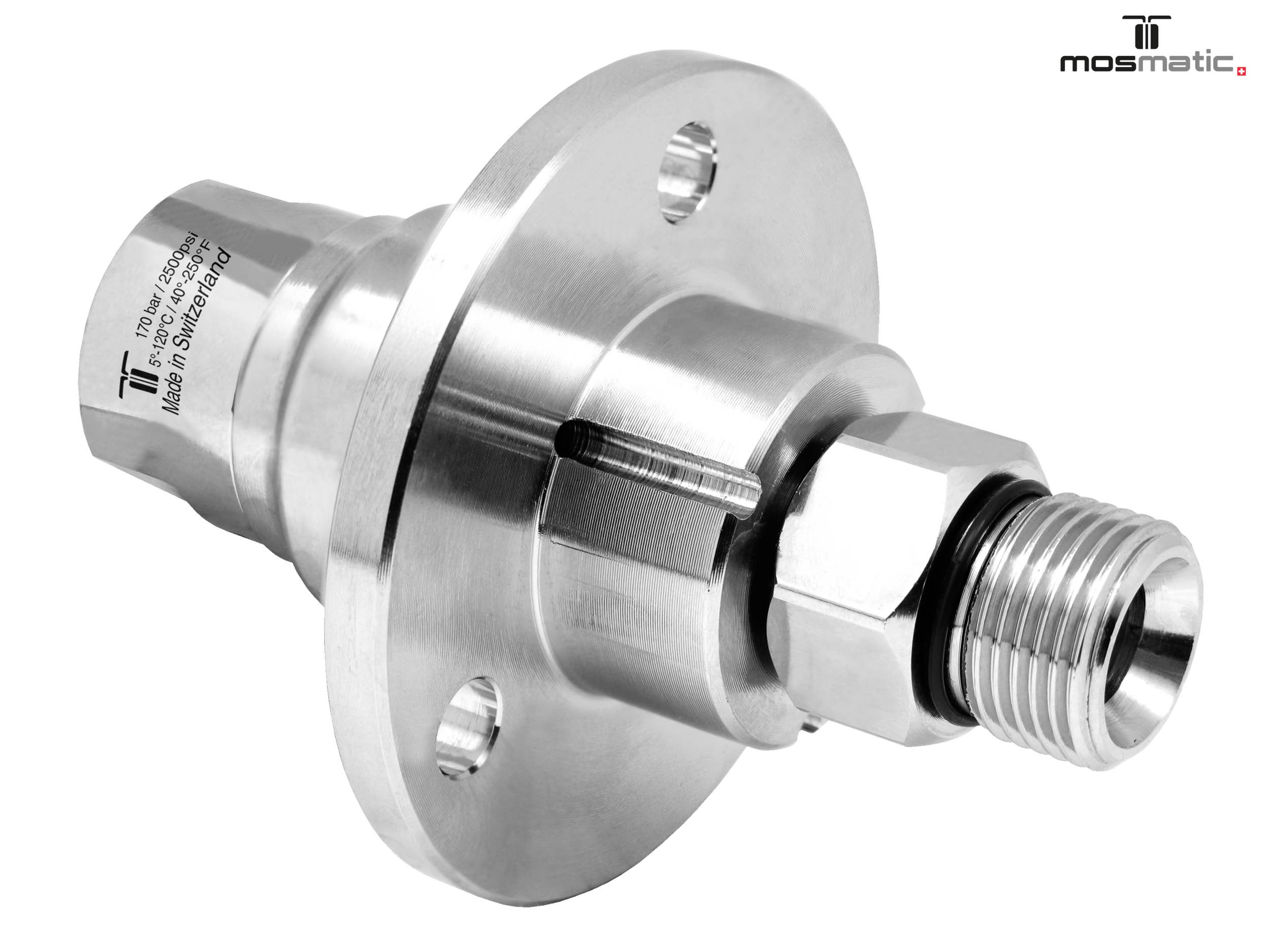 Racor giratorio recto DXF 3 Rod. con acoplamiento G1/4"F-G3/8"M