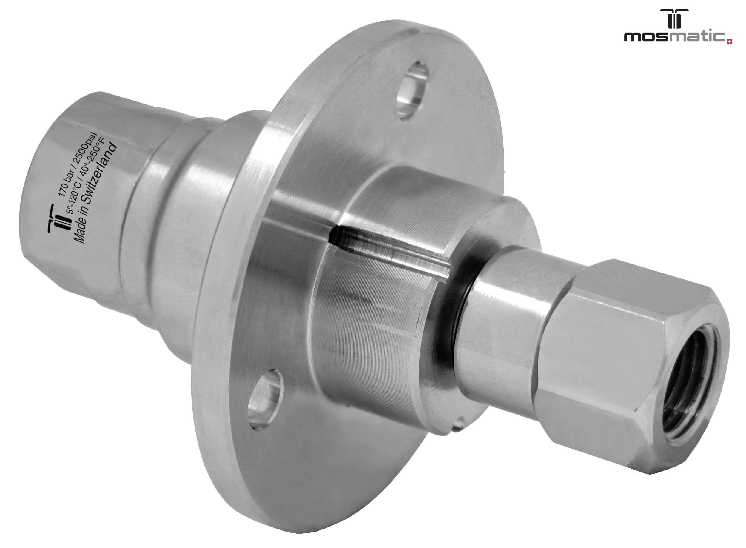 Racor giratorio recto DXFI 3 Rod. con acoplamiento G1/4"F-G3/8"F