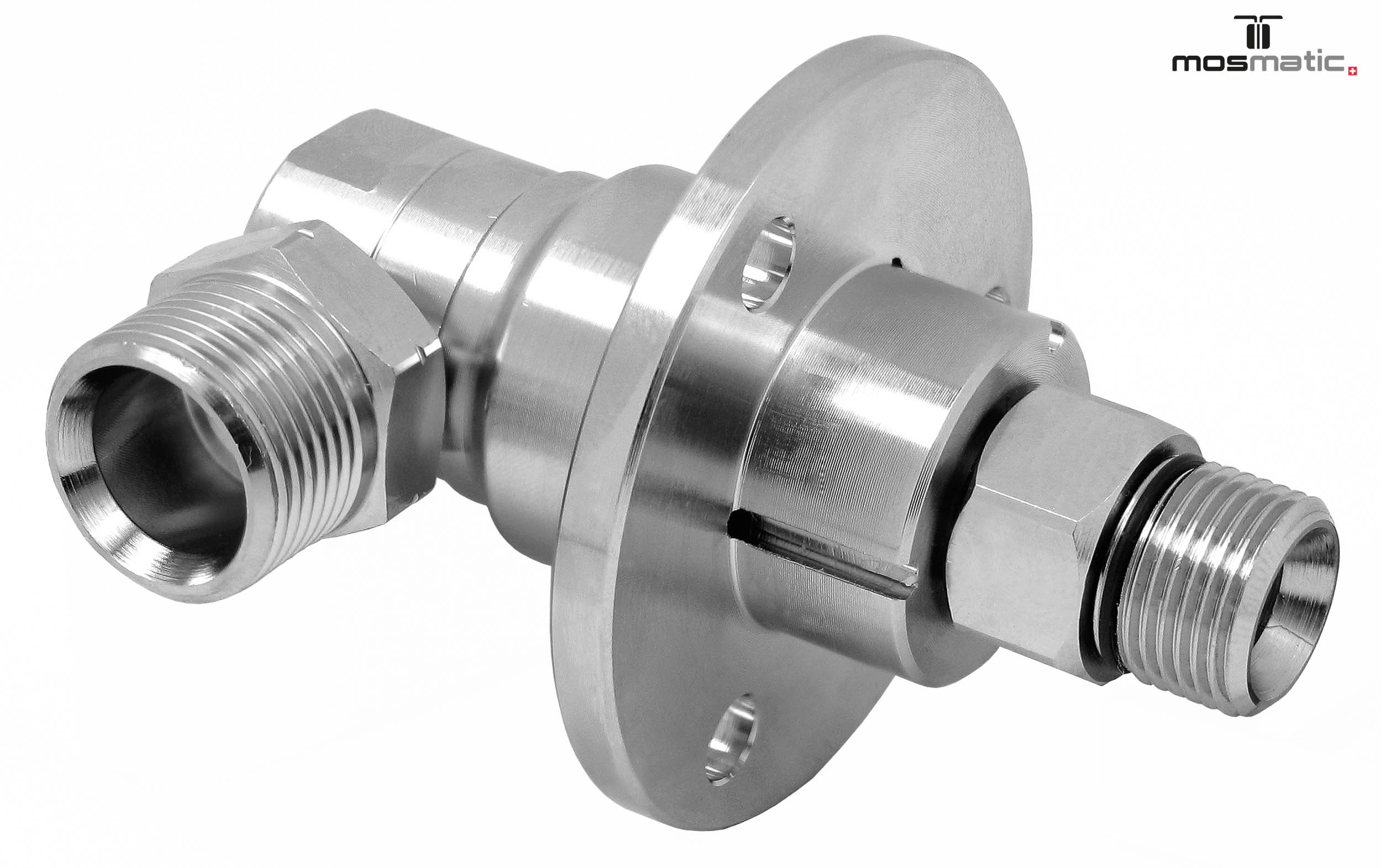 Racor giratorio 90º DXF 3 Rod. con acoplamiento M21x1.5M-G3/8"M