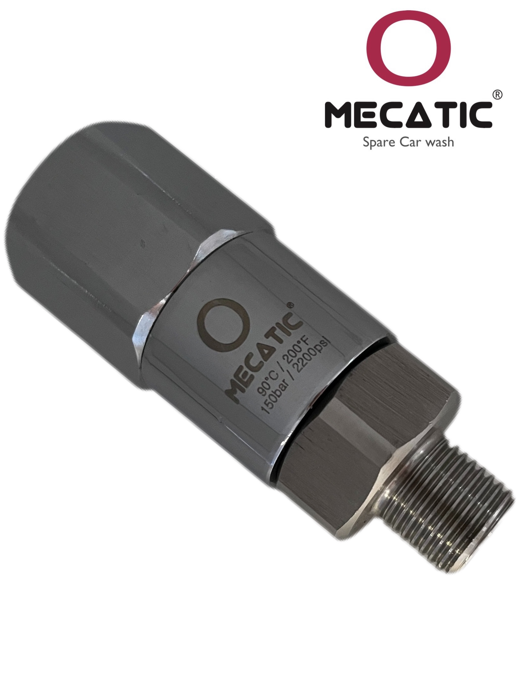 Racor Giratorio Recto 1/4" - 1/4" Mecatic 1 Rodamiento
