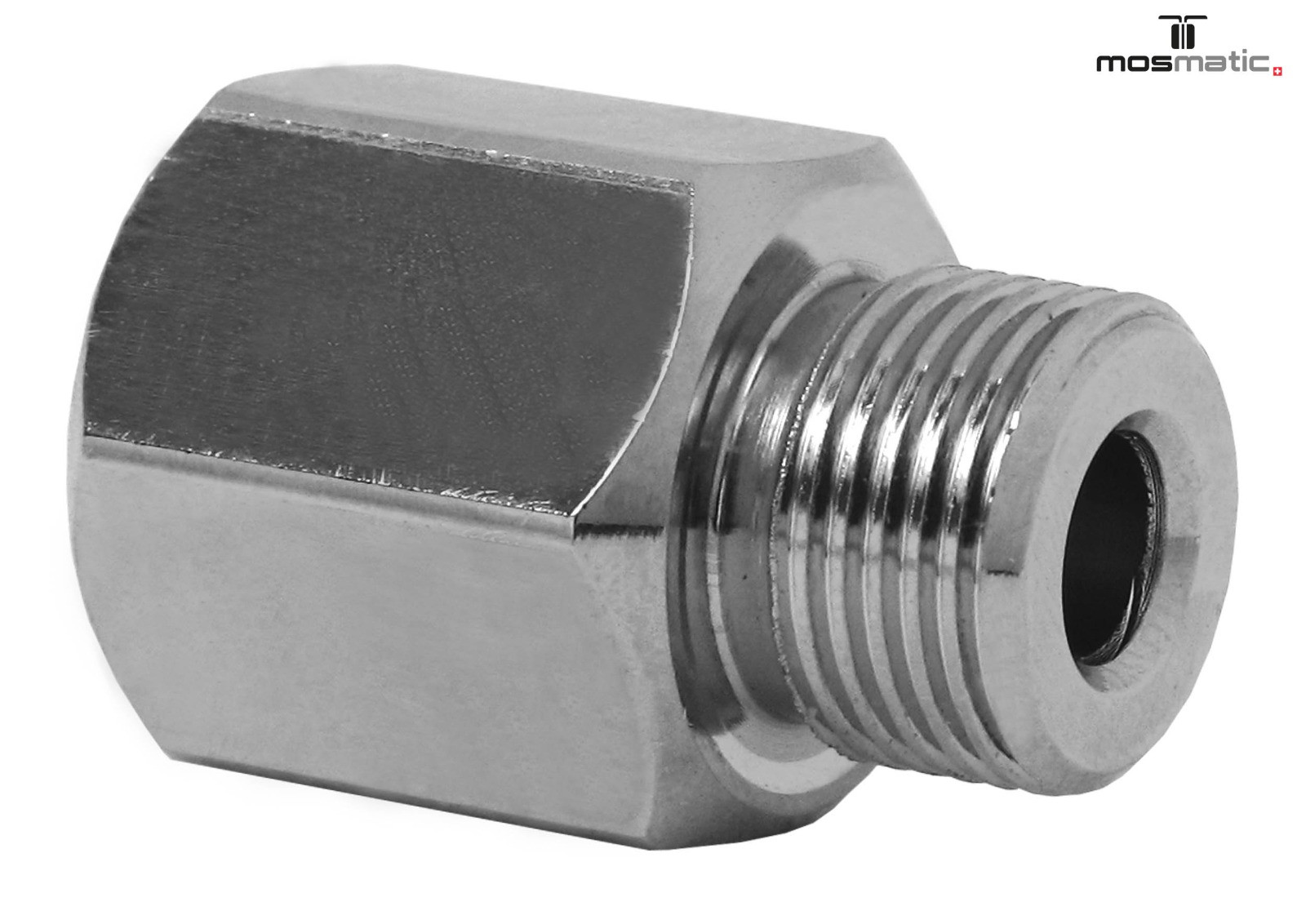 Conector Acero Inoxidable VER-09 G3/8"F G3/8"M L-22 SW22