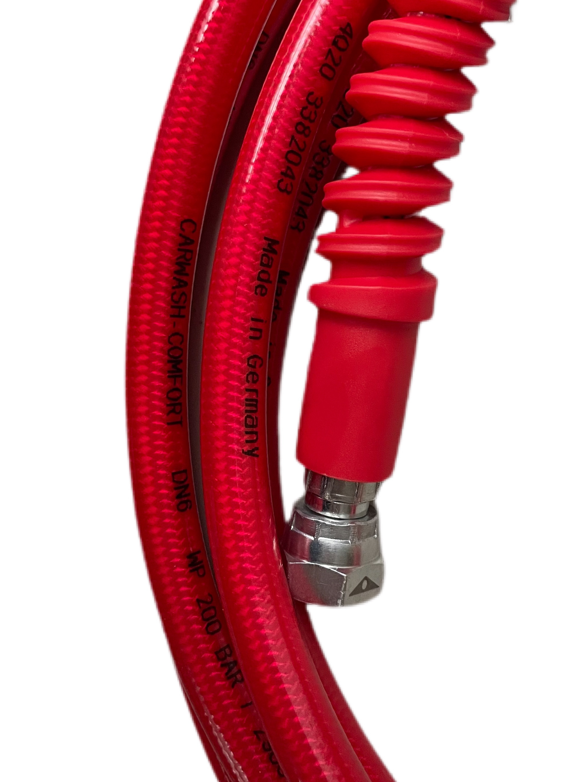 Manguera HP textil de 4 m roja 3/8”-3/8”